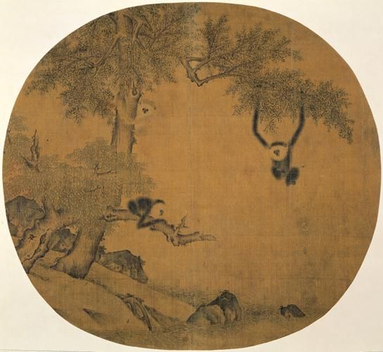 File:Yi-Yuanji-Fan-painting-Two-gibbons.jpg