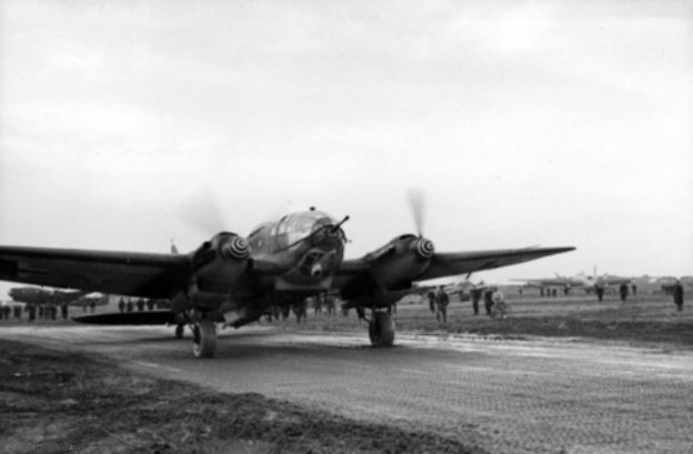 File:Captured Heinkel He 111 at Celone 1944.jpg