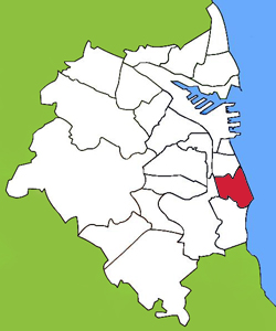 Location of Redłowo within Gdynia