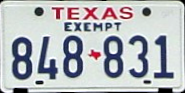 File:Texas exempt license plate, c. 2003.png