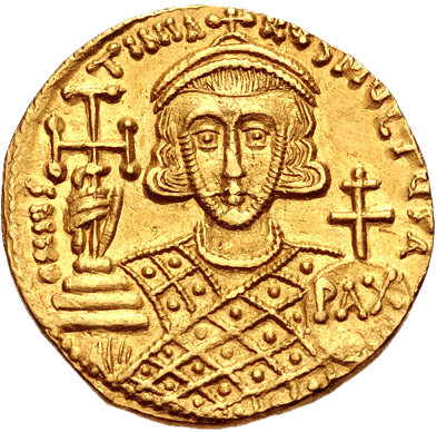 File:Solidus of Justinian II, 2nd reign (transparent).png