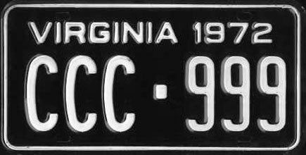 File:1972 Virginia License Plate.jpg