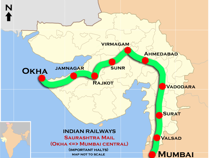 File:Saurashtra Mail (Mumbai - Okha) Route map.png