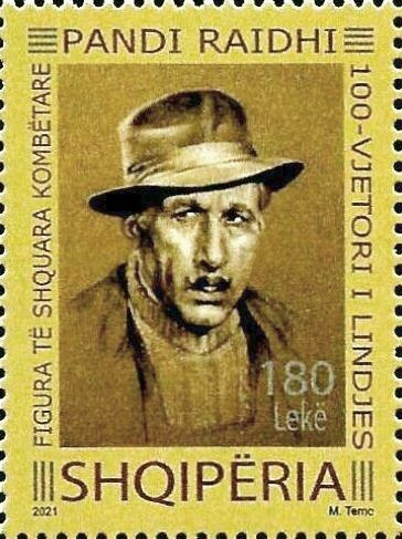 File:Pandi Raidhi 2022 stamp of Albania.jpg