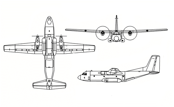 File:Transall C-160 3-view line drawing.png