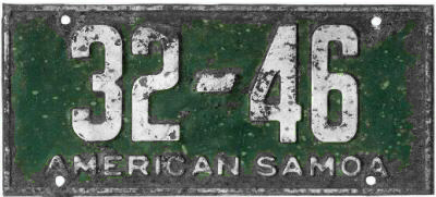 File:American Samoa license plate 1946 32~46.png