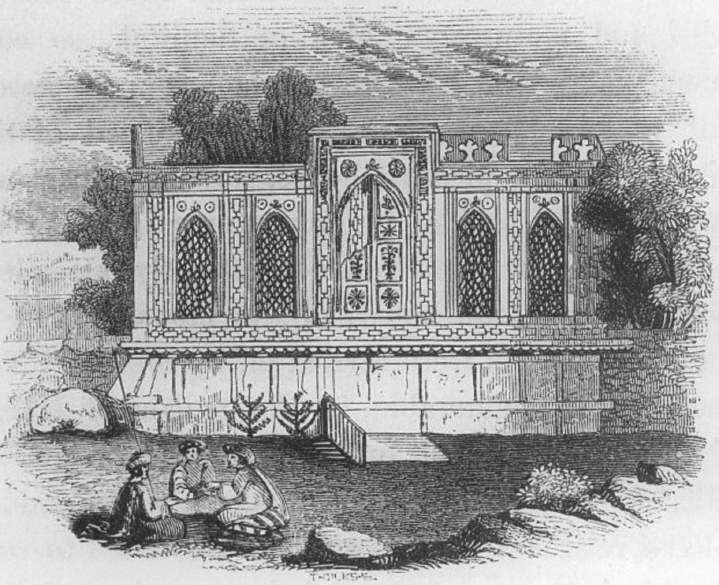 File:1842 tomb of Babur by Charles Masson.png