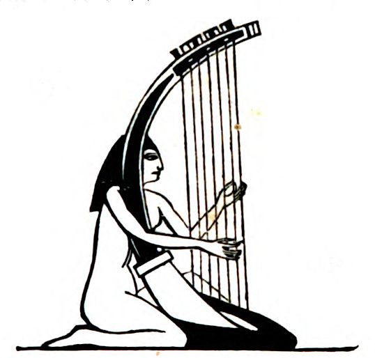 File:Egyptian vertical harp, kneeling harper.jpg