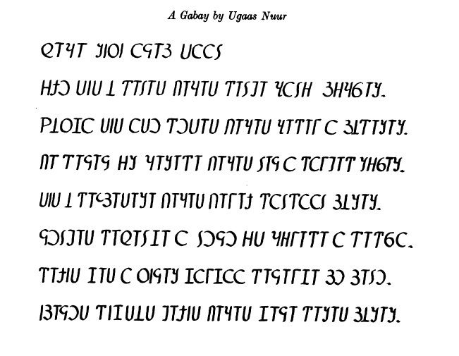 File:Ugaas Nuur poem in the Gadabuursi Script.jpg