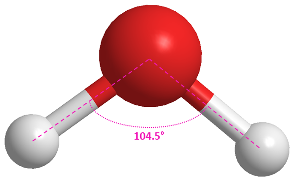 File:Water molecule with angle.png