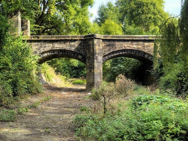 File:Bridge over moat, Clayton Hall.jpg