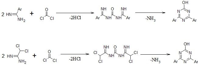 The Pinner Triazine Synthesis reaction pathway