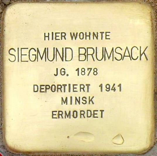 File:Beverstedt Stolperstein Poststraße 16 Brumsack Siegmund.jpg