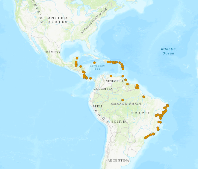 File:Geographic Range of Aristolochia trilobata.png