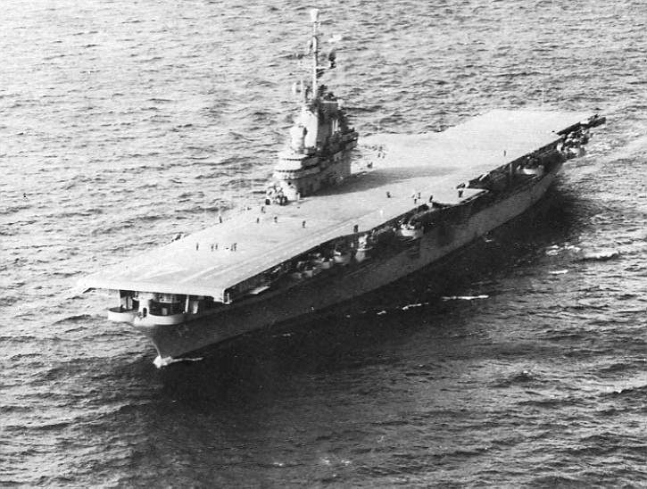 File:USS Ticonderoga (CV-14) underway at sea c1954.jpg