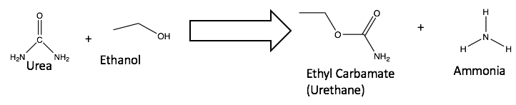 File:Urethane formation from ethanol and urea.png