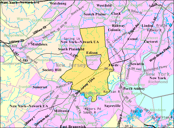 File:Census Bureau map of Edison, New Jersey.png