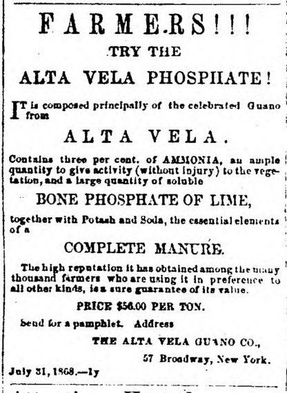 File:Alta Vela Guano Company advertisement (1868).jpg