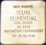 File:Cuxhaven Stolperstein Selma Blumenthal.jpg