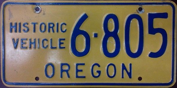 File:Oregon Historic Vehicle License Plate.jpg