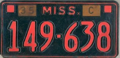 File:1935 Mississippi License Plate.jpg