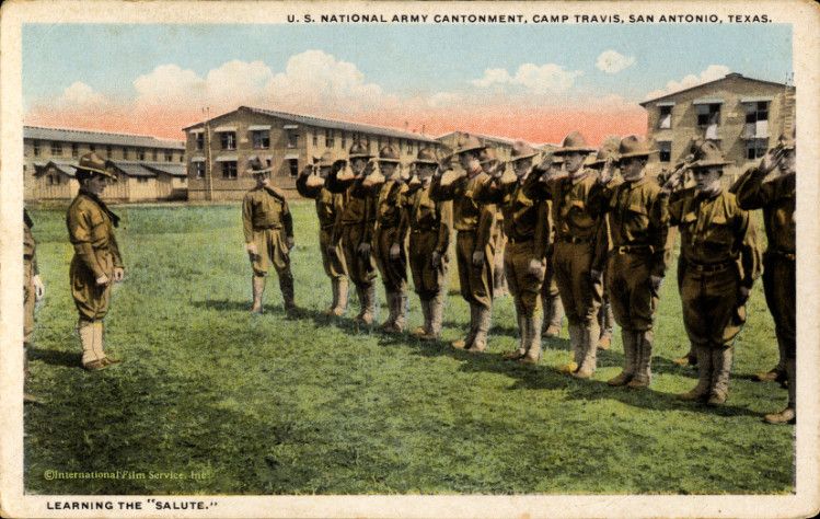 File:Learning the salute, Camp Travis.jpg