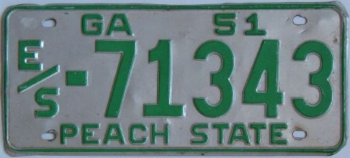 File:1951 Georgia license plate E*S-71343.jpg