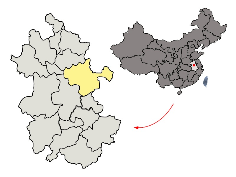 File:Location of Chuzhou Prefecture within Anhui (China).png