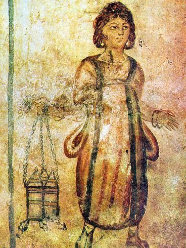 File:Roman Tomb Silistra fresco servant.jpg