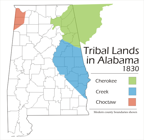 File:Alabama tribal land map 1830.png