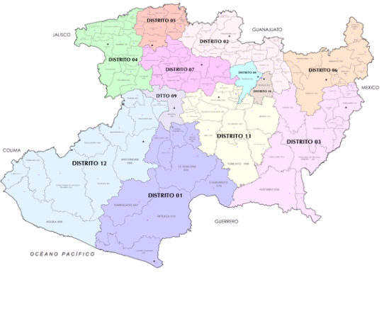 File:Mapa Electoral Federal de Michoacán (2017-2022).png