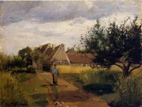 File:Pissarro - entering-a-village.jpg