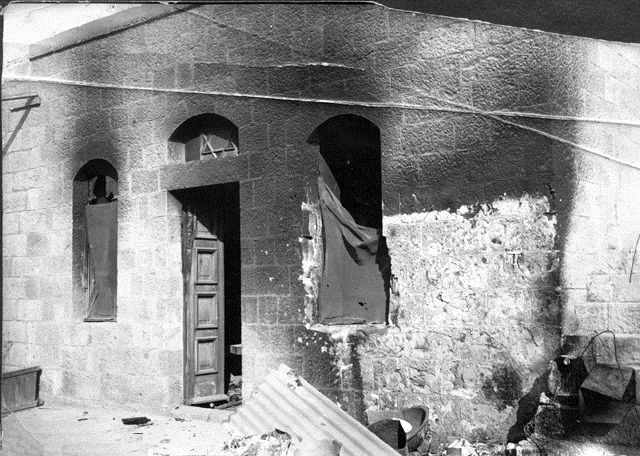 File:Jewish house destroyed in riots, Motza 1929.jpg