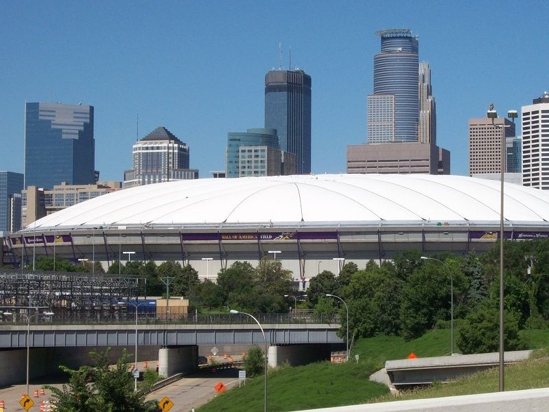 File:Metrodome with new roof.jpg