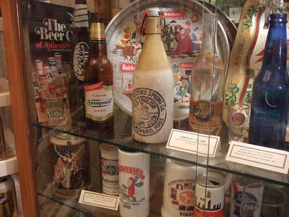 File:Display case at the Beer Can Museum.jpg