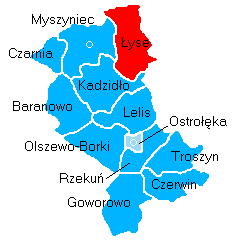 Location of Gmina Łyse