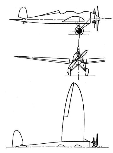 File:Bäumer Sausewind 3-view L'Aerophile Salon 1932.jpg