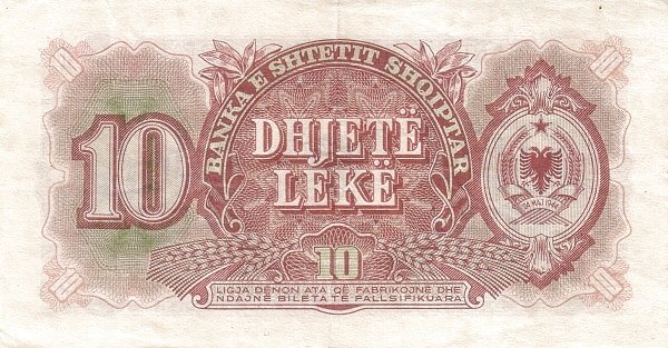 File:10 lekë of Albania in 1949 Reverse.png