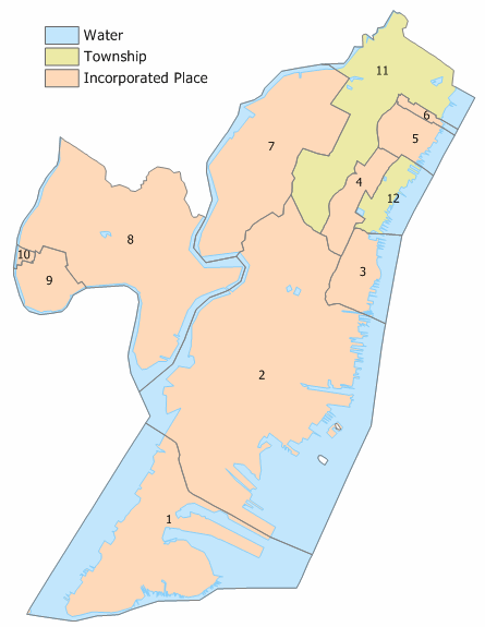 Example of county municipality index map.