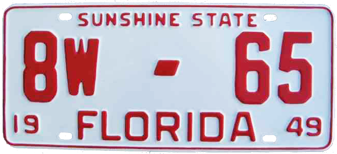 File:1949 Florida License Plate.png