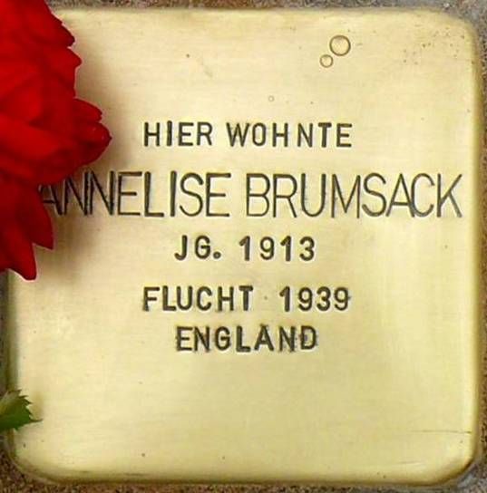 File:Beverstedt Stolperstein Poststraße 16 Brumsack Annelise.jpg