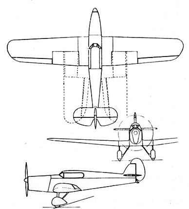 File:Percival Gull 3-view L'Aerophile Salon 1932.jpg