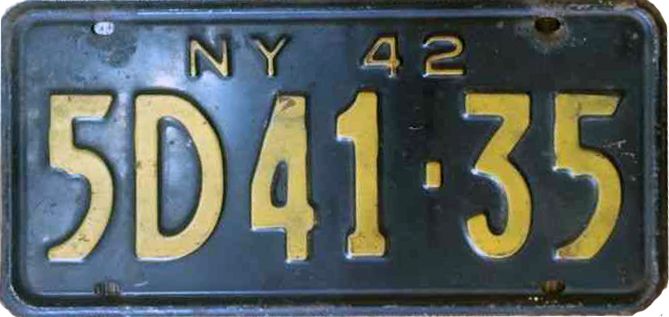 File:1942 New York license plate 5D41-35.jpg