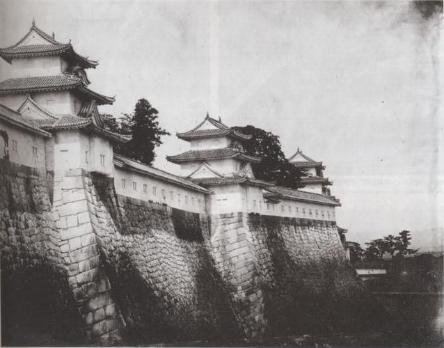 File:Osaka Castle rampart in 1865.jpg