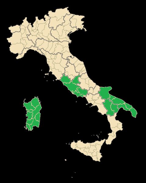 File:Italy with Bombino nero regions highlighted.png