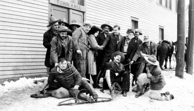 File:Only Girl in Camp 1910.jpg