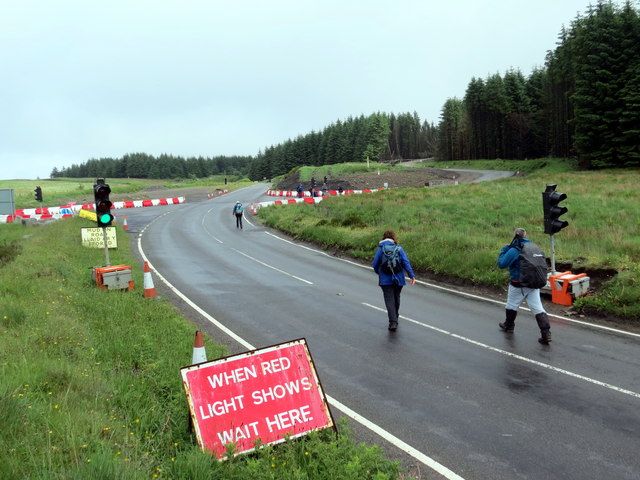 File:Croesir A4061, Crossing the A4061 (geograph 4991889).jpg