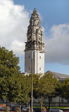 File:Cardiff City Hall Tower.jpg