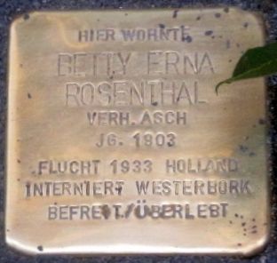 File:Cuxhaven Stolperstein Betty Erna Rosenthal.jpg