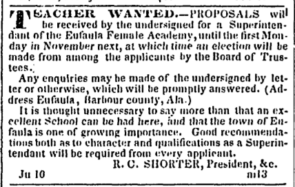 File:1844.06.18.charleston.courier.advert.for.eufaula.female.academy.png